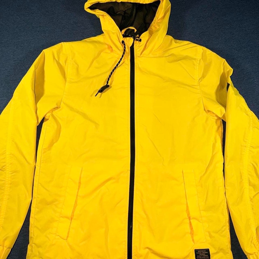 H&H Yellow Windbreaker Jacket in men's size S